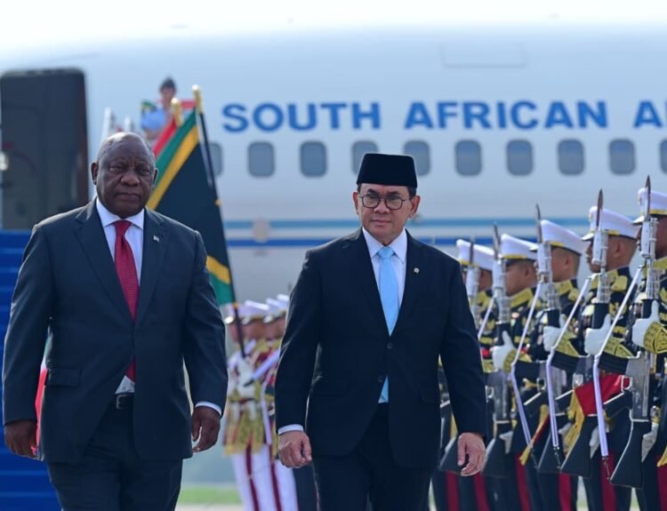 Presiden Afrika Selatan Matamela Cyril Ramaphosa Tiba di Jakarta untuk Kunjungan Kenegaraan